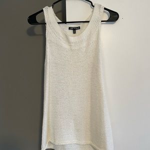 White knitted tank sweater